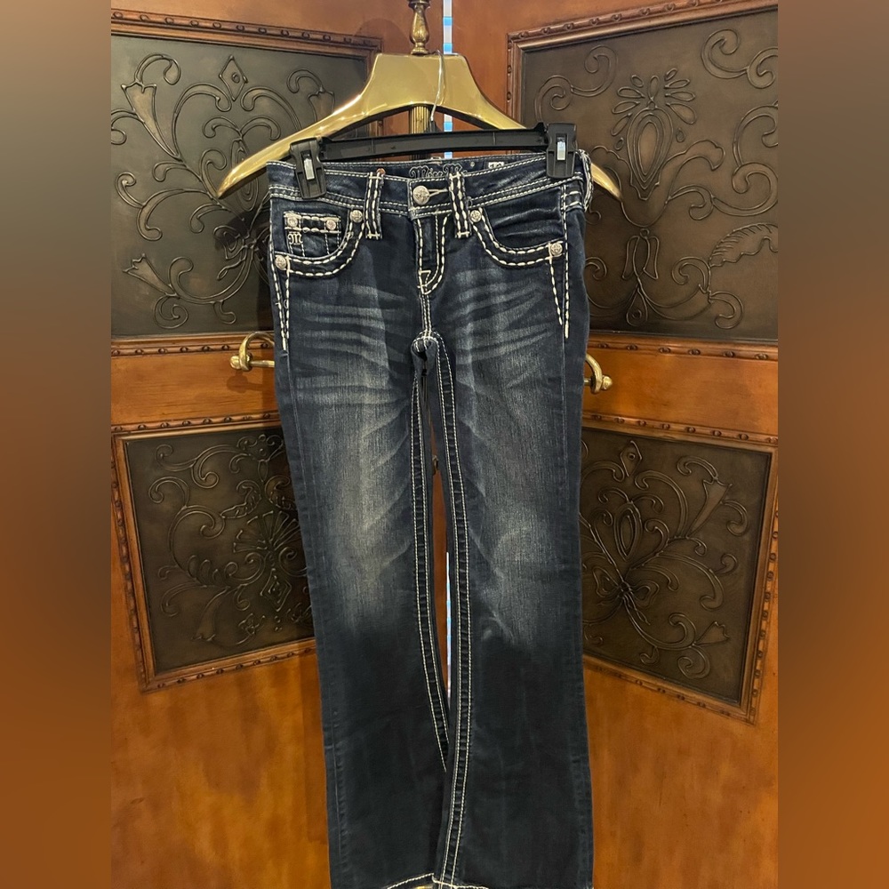 Dark blue jeans